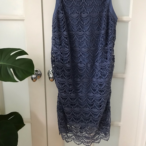 Like New: Loft fully lined crocheted shift dress - Picture 6 of 6